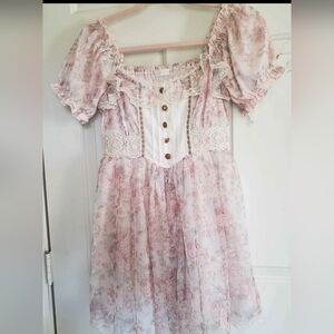 NWT Liz Lisa Floral Pink Princess Dress One Size